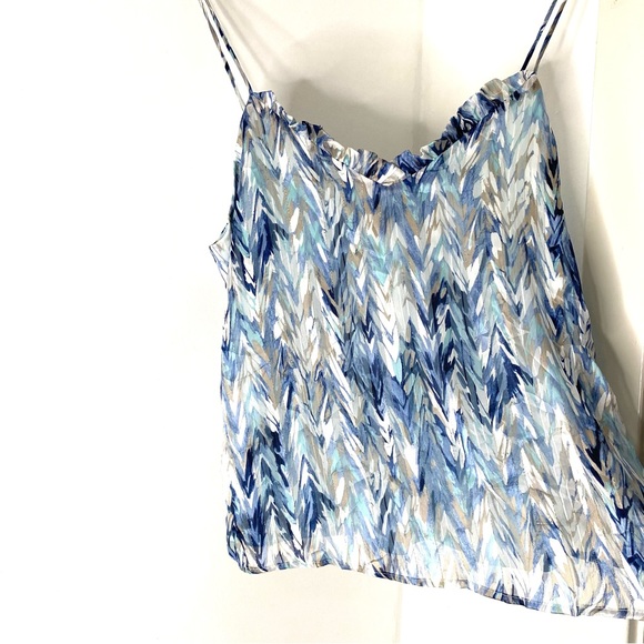 Adrienne Watercolour Print Lined Tank Top NWT - Picture 3 of 9